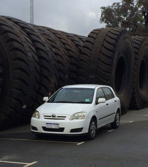 mining truck tyre size