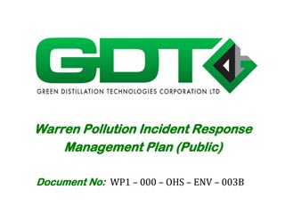 GDT Warren Pollution Incident Response Management Plan (Public)