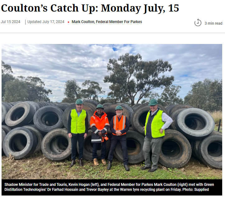 GDT Tyre recycling in the media